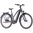 CUBE KATHMANDU HYBRID COMFORT PRO 800 NIGHT´N´CHROME - 2025 - TREKKING ELEKTROMOS KERÉKPÁR - TRAPEZE 46 CM