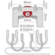 KLICKFIX UNIVERSAL LOCK Kerékpár Kormánykosár / Kormánytáska Zárható Adapter