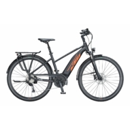 KTM MACINA FUN A510 TRAPÉZ black matt (orange+grey) Női Elektromos Trekking Kerékpár 2021