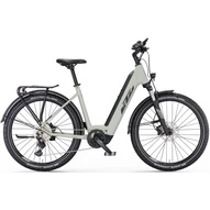 KTM MACINA AERA 571 LFC DEW SILVER MATT (BLACK+ORANGE) EASY ENTRY 2023 UNISEX ELEKTROMOS MTB KERÉKPÁR