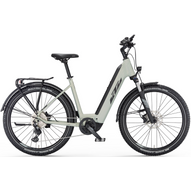 KTM Macina Aera 571 LFC dew silver matt (black+orange) Unisex Elektromos MTB Kerékpár 2023