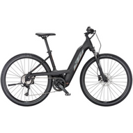KTM Macina Cross 510 EASY ENTRY black matt (grey+orange) Unisex Elektromos Cross Trekking Kerékpár 2023