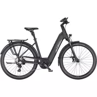 KTM Macina Style 730 EASY ENTRY black matt (grey+orange) Unisex Elektromos Trekking Kerékpár 2023