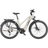 KTM MACINA STYLE 740 CHAMPAGNE MATT(BLACK+ORANGE) TRAPÉZ 2023 NŐI ELEKTROMOS TREKKING KERÉKPÁR