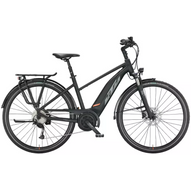 KTM MACINA FUN A510 TRAPÉZ black matt (grey+orange) Női Elektromos Túra Trekking Kerékpár 2022