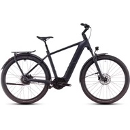 CUBE KATHMANDU HYBRID COMFORT PRO 800 NIGHT´N´CHROME - 2025 - TREKKING ELEKTROMOS KERÉKPÁR - 58 CM