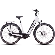 CUBE SUPREME HYBRID COMFORT ONE 500 METALLICWHITE´N´BLACK - 2025 - VÁROSI ELEKTROMOS KERÉKPÁR - EASY ENTRY 46 CM - 28"