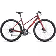 CUBE SL ROAD DARKRED N RED TRAPÉZ 2022 NŐI FITNESS KERÉKPÁR