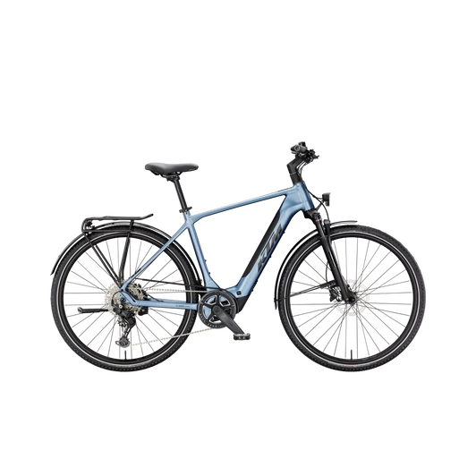 KTM MACINA SPORT SX 20 STEEL BLUE MATT (BLACK) 2025 FÉRFI ELEKTROMOS TREKKING KERÉKPÁR - 51 CM - 46 CM