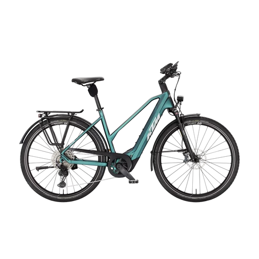 KTM MACINA STYLE 810  D 51 Női elektromos trekking- túra kerékpár GREEN PURPLE FLIP MATT színben