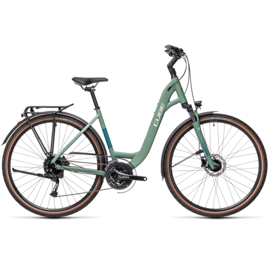 CUBE TOURING EXC GREENBLUE´N´BLUEGREEN 28" EASY ENTRY 2021
