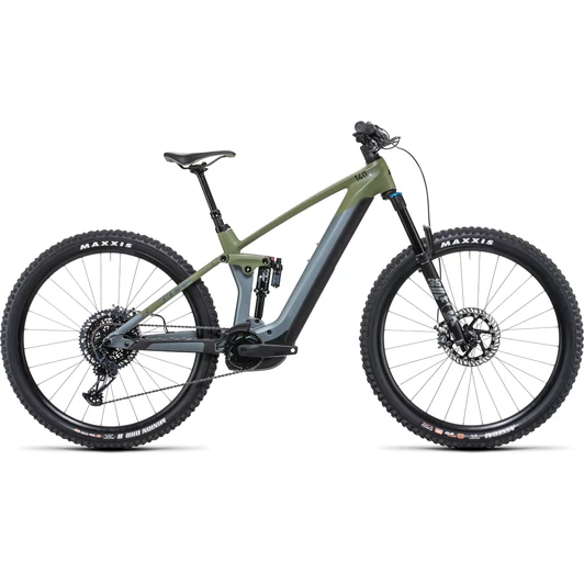CUBE STEREO HYBRID 140 HPC TM 750 29 FLASHGREY´N´OLIVE FÉRFI ELEKTROMOS ÖSSZTELESZKÓPOS MTB KERÉKPÁR 2022