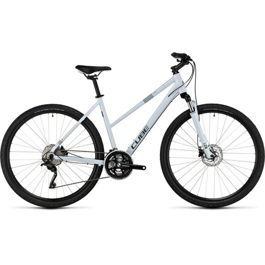 CUBE NATURE PRO FROSTWHITE'N'GREY TRAPÉZ 2023 NŐI CROSS KERÉKPÁR