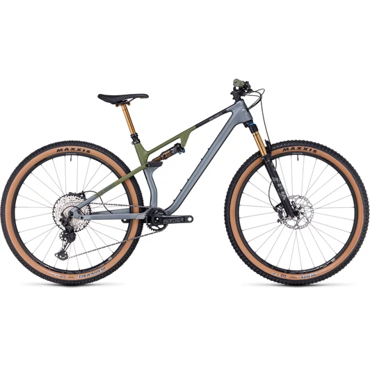 CUBE AMS ONE11 C:68X TM 29 FLASHGREY´N´OLIVE 2023 FÉRFI ÖSSZTELESZKÓPOS MTB KERÉKPÁR