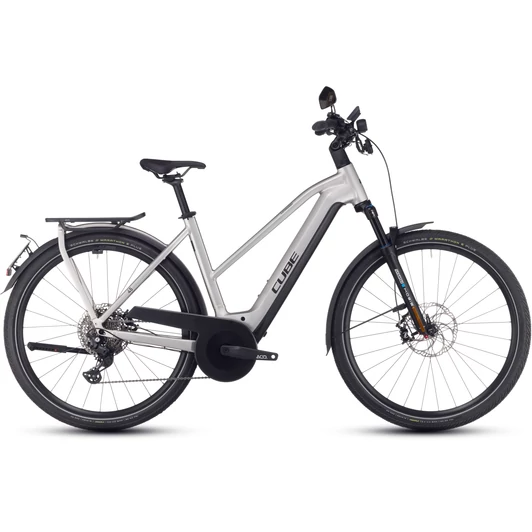 CUBE KATHMANDU HYBRID 45 750 GREY N REFLEX TRAPÉZ 2024 NŐI ELEKTROMOS TREKKING KERÉKPÁR