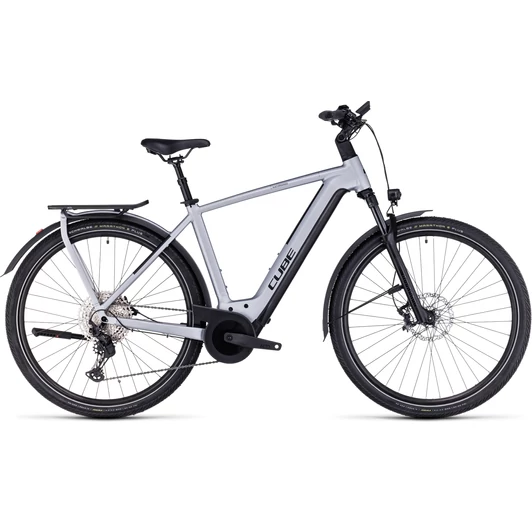 CUBE KATHMANDU HYBRID SLX 750 POLARSILVER N BLACK 2023 FÉRFI ELEKTROMOS TREKKING KERÉKPÁR