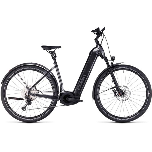 Cube Nuride Hybrid SLT 750 Allroad EASY ENTRY grey´n´metal Unisex Elektromos Cross Trekking Kerékpár 2023