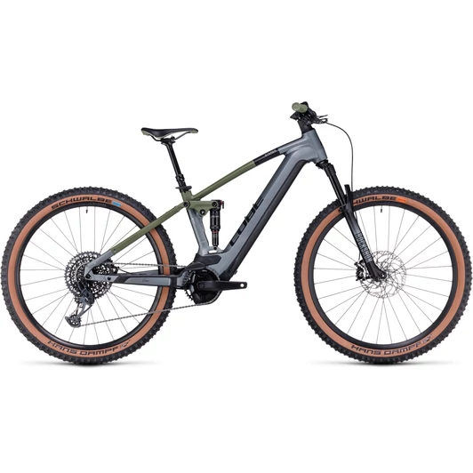 Cube Stereo Hybrid 120 TM 750 29 flashgrey´n´olive Férfi Elektromos Összteleszkópos MTB Kerékpár 2023