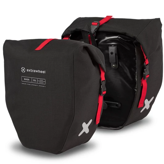 EXTRAWHEEL BIKER Premium 2×25L Kerékpáros Vízálló Csomagtartó Táska