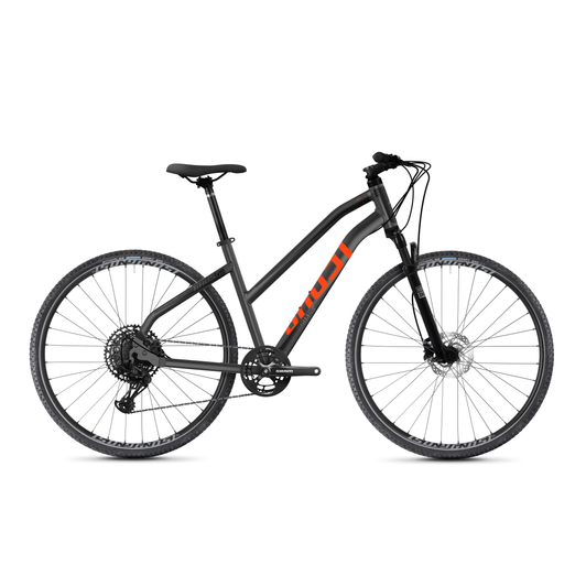 GHOST SQUARE CROSS ESSENTIAL DARK SILVER/MIDNIGHET BLACK/LAVA ORANGE TRAPÉZ 2022 NŐI CROSS KERÉKPÁR 