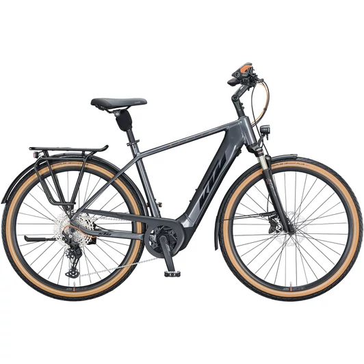 KTM MACINA STYLE 620 STEEL GREY (BLACK+ORANGE) FÉRFI ELEKTROMOS TREKKING KERÉKPÁR 2021