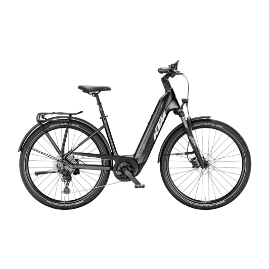 KTM MACINA GRAN 820  US 43 Unisex elektromos trekking- túra kerékpár DIAMOND BLACK MATT színben