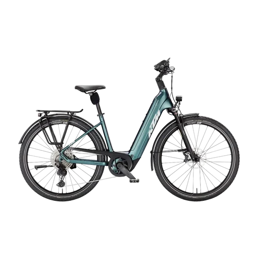 KTM MACINA STYLE 810  US 46 Unisex elektromos trekking- túra kerékpár GREEN PURPLE FLIP MATT színben