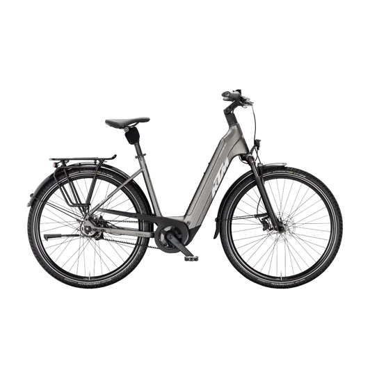 KTM MACINA CITY PX 830 RT BELT  US 43 Unisex elektromos városi kerékpár MACHINE GREY MATT színben
