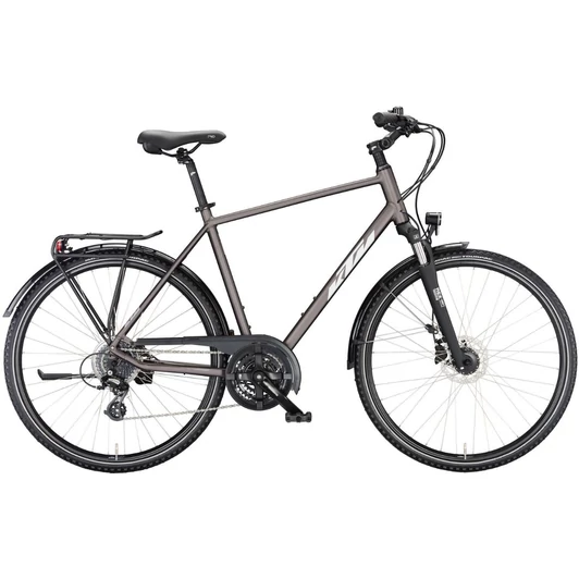 KTM LIFE RIDE ELDERBERRY MATT (SILVER+ORANGE) 2023 FÉRFI TREKKING KERÉKPÁR
