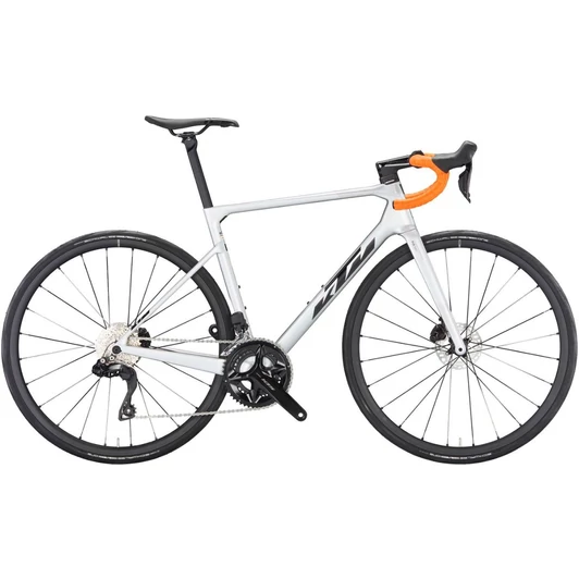 KTM REVELATOR ALTO ELITE Di2 starlight silver (black+orange) 2023 Férfi Országúti Kerékpár