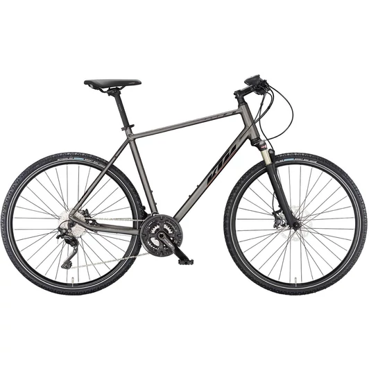 KTM X-LIFE RACE MACHINE GREY MATT (BLACK GLOSSY + ORANGE GLOSSY) 2023 FÉRFI CROSS TREKKING KERÉKPÁR