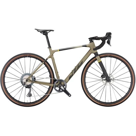 KTM X-STRADA ELITE olive grey matt (black+yellow) 2023 Férfi Gravel Kerékpár