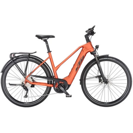 KTM MACINA SPORT 510 BURNT ORANGE MATT(BLACK+GREY) TRAPÉZ 2023 NŐI ELEKTROMOS TREKKING KERÉKPÁR