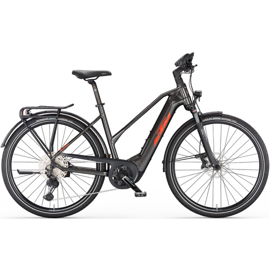 KTM Macina Sport 720 TRAPÉZ machine grey (orange+black) Női Elektromos Trekking Kerékpár 2023