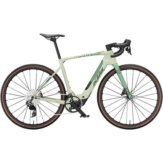 KTM MACINA GRAVELATOR SX PRIME PALE GREEN MATT (GREEN+LEMON) 2024 Férfi Elektromos Gravel Kerékpár