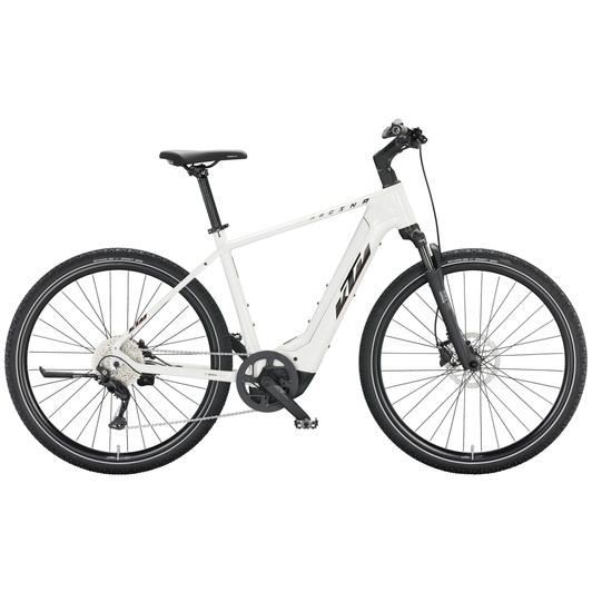 KTM MACINA CROSS 720 metallic white (black+orange) Férfi Elektromos Cross Trekking Kerékpár 2022