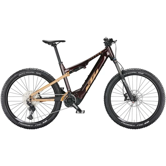 KTM MACINA LYCAN 772 GLORIOUS NIGHT RED (ROSE GOLD) NŐI ELEKTROMOS ÖSSZLETESZKÓPOS MTB KARÉKPÁR 2022