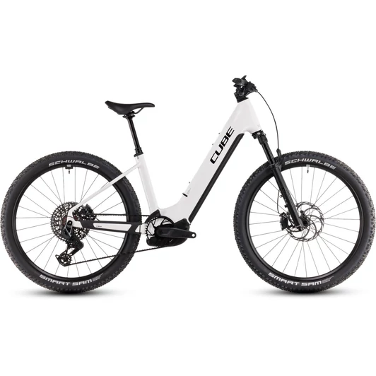 CUBE REACTION HYBRID SLT METALLICWHITE´N´BLACK - 2025 - MTB ELEKTROMOS KERÉKPÁR - EASY ENTRY M - 27,5"