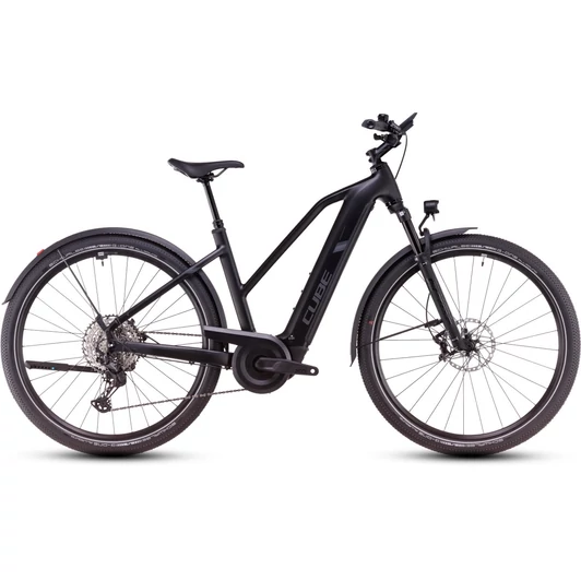 CUBE NURIDE HYBRID SLX ALLROAD BLACK´N´REFLECT - 2025 - CROSS TREKKING ELEKTROMOS KERÉKPÁR - TRAPEZE 46 CM