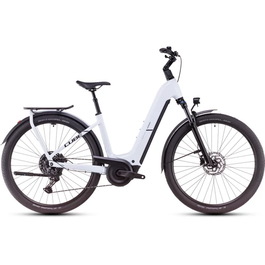 CUBE KATHMANDU HYBRID ONE 600 POLARWHITE´N´BLACK - 2025 - TREKKING ELEKTROMOS KERÉKPÁR - EASY ENTRY 62 CM